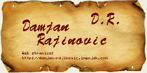 Damjan Rajinović vizit kartica